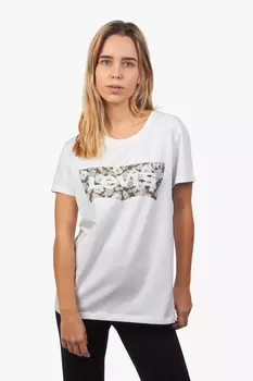 Женская бежевая футболка Levi's, бежевый