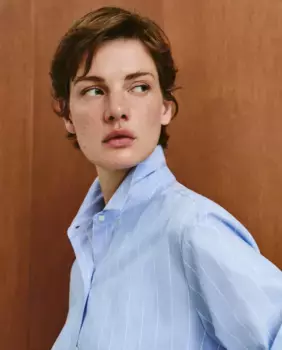 Женская блуза-рубашка оверсайз Southern Cotton, синий