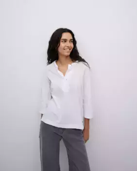 Женская блуза с вышитым вырезом пекаря Yerse, белый