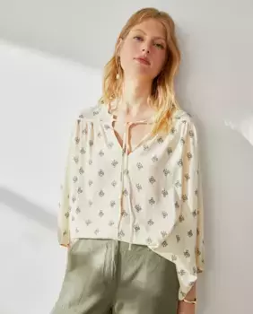 Женская блузка Bambu с люрексом Southern Cotton, белый