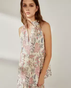 Женская блузка без рукавов с принтом Southern Cotton, белый