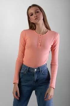 Женская блузка-бретелька с длинными рукавами P21w201-1605 Pattaya, розовый