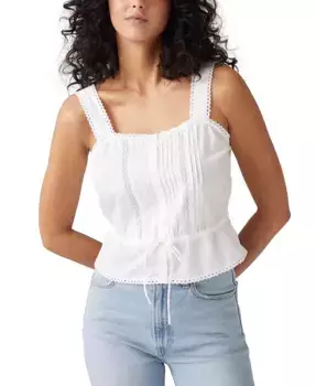 Женская блузка Brynnley из хлопка с отделкой из кружева Levi's, белый