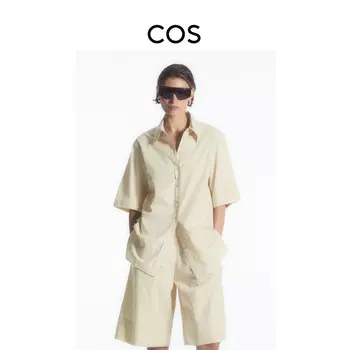 Женская блузка Cos с короткими рукавами, бежевый