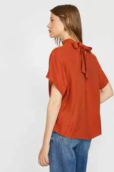 Женская блузка цвета корицы 9YAK66729IW Koton, коричневый