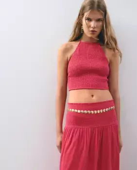 Женская блузка-халат Brownie, фуксия