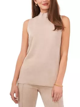 Женская блузка из искусственной замши с воротником-стойкой Vince Camuto, цвет Latte