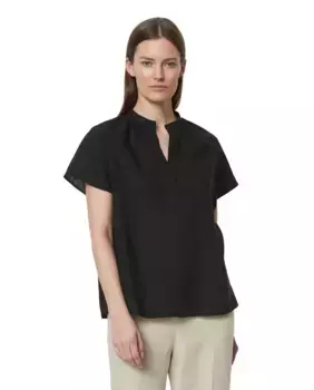 Женская блузка из обычного льна с хлопковой изнанкой MARC O'POLO, черный