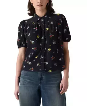 Женская блузка Lea Printed с рукавами-фонариками и приталенным силуэтом Levi's, мультиколор