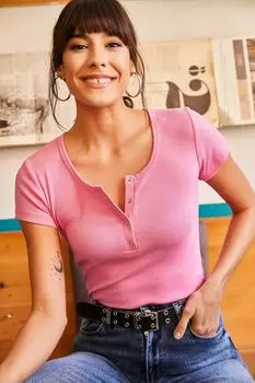 Женская блузка на камзоле цвета фуксии Olalook, розовый