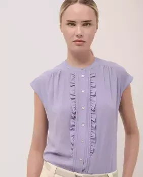 Женская блузка на легких креповых кулисках Roberto Verino, цвет Lila