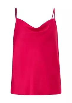 Женская блузка на тонких бретельках с воротником-хомутом comma,, цвет Lilac Pink