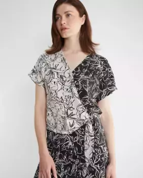 Женская блузка-перекресток с принтом Trucco, мультиколор