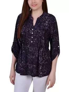 Женская блузка Petites Pintuck NY Collection, цвет animal print
