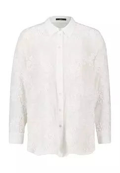 Женская блузка-рубашка с цветочной вышивкой zero, кремовый