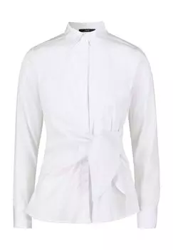 Женская блузка-рубашка с драпировкой и узлом zero, цвет Brilliant