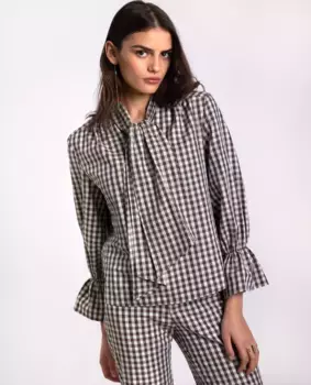 Женская блузка с бантом и воланами на рукавах The-Are, мультиколор