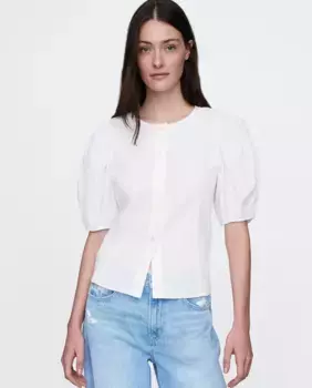 Женская блузка с буфами на рукавах Gap, белый