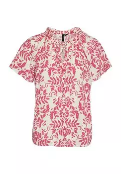 Женская блузка с цветочным принтом Keyhole VERO MODA, цвет Raspber