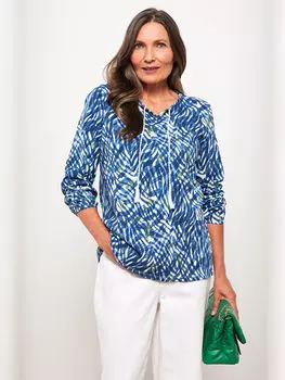 Женская блузка с длинным рукавом и воротником-стойкой LCW Grace