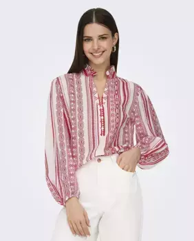 Женская блузка с длинными рукавами и принтом jdy, красный