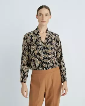 Женская блузка с длинными рукавами и принтом Zermatt, горчичный