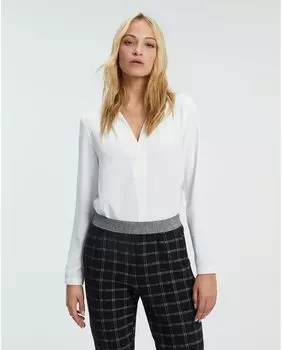 Женская блузка с длинными рукавами и V-образным вырезом Paz Torras, черный