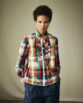 Женская блузка с длинными рукавами, рюшами и рюшами Maksu, мультиколор