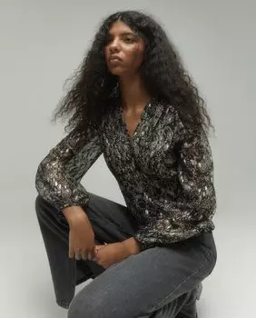 Женская блузка с длинными рукавами Tintoretto, мультиколор