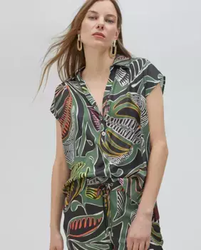 Женская блузка с коротким рукавом Lola Casademunt, чёрный