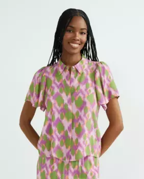 Женская блузка с коротким рукавом Vila, цвет Fucsia