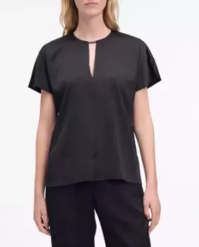 Женская блузка с короткими рукавами Calvin Klein, черный