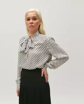 Женская блузка с принтом и воротником-шалькой Claudie Pierlot, мультиколор