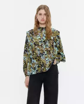 Женская блузка с принтованными складками Bimba y Lola, черный