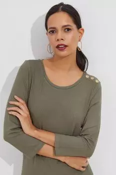 Женская блузка с пуговицами цвета хаки Cool & Sexy