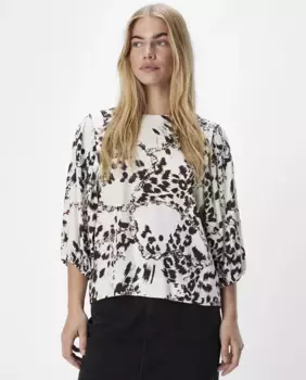 Женская блузка с рукавами 3/4 с принтом Object, белый