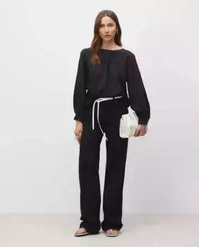 Женская блузка с рукавами-бантами Simorra, черный