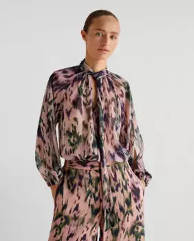 Женская блузка с V-образным вырезом и бантом Scalpers, розовый