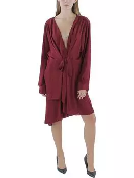 Женская блузка с V-образным вырезом и запахом City Chic, цвет ruby