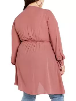 Женская блузка с V-образным вырезом и запахом City Chic, цвет papaya