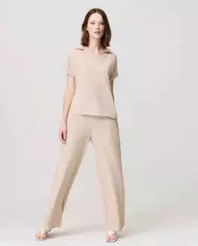 Женская блузка с воротником-поло и коротким рукавом Escorpion, цвет Piedra