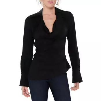 Женская блузка с воротником-стойкой, пуловер SIMKHAI, черный