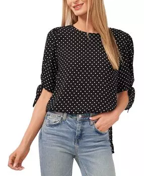 Женская блузка с завязками и рукавами с принтом CeCe, мульти