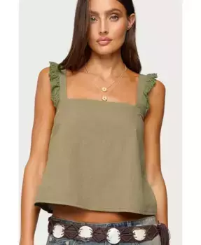 Женская блузка Viviana в стиле льняной ткани Edikted, зеленый