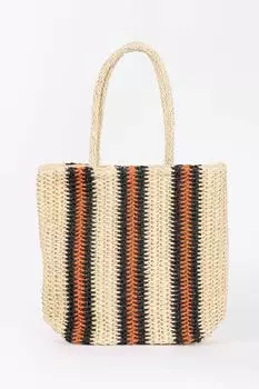 Женская большая соломенная сумка через плечо DeFacto, оранжевый