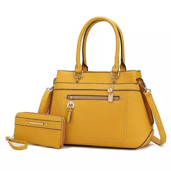 Женская большая сумка из веганской кожи Gardenia MKF Collection с кошельком, 2 предмета, от Mia K, цвет Taupe