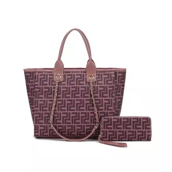 Женская большая сумка из веганской кожи Mkf Collection Marlene с кошельком от Mia K MKF Collection, фиолетовый