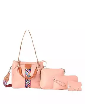 Женская большая сумка с геометрическим рисунком Haute Sauce, розовый