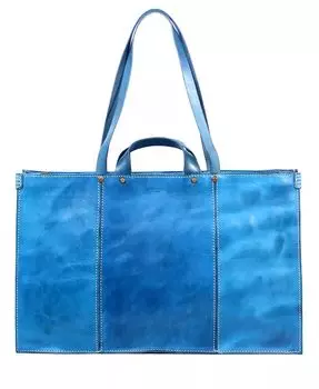 Женская большая сумка Sandstorm из натуральной кожи OLD TREND, синий