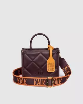 Женская бордовая сумка через плечо с этикеткой Kalk, бордо